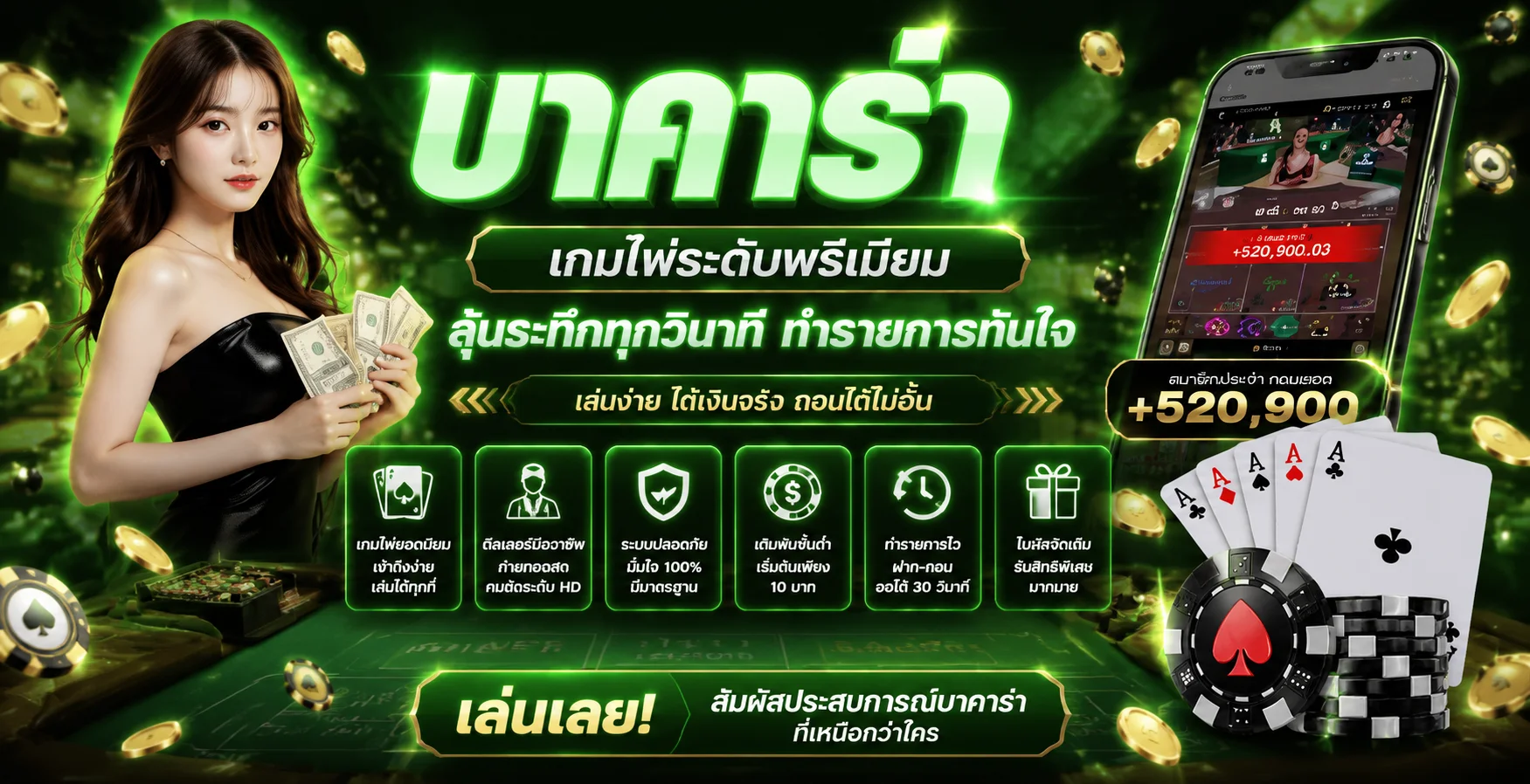 โต๊ะคาสิโนสด butawin ถ่ายทอดจากสตูดิโอจริง